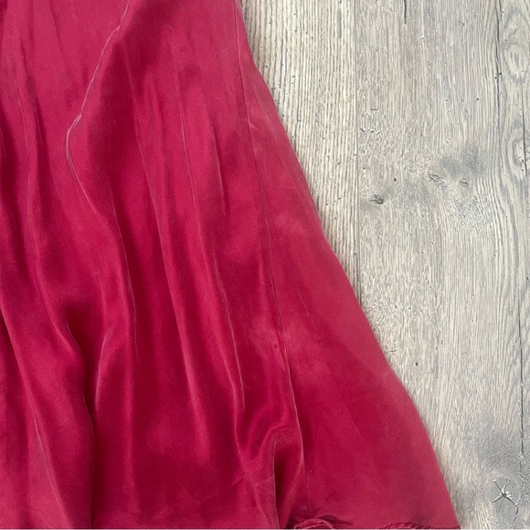 Vintage Victoria Secret Silk Red Slip Dress Spaghetti Straps Nightgown Sexy Soft - Picture 5 of 7